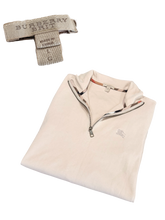 Load image into Gallery viewer, Burberry - Creme Quarter Zip Sweater Large - Retail $495
