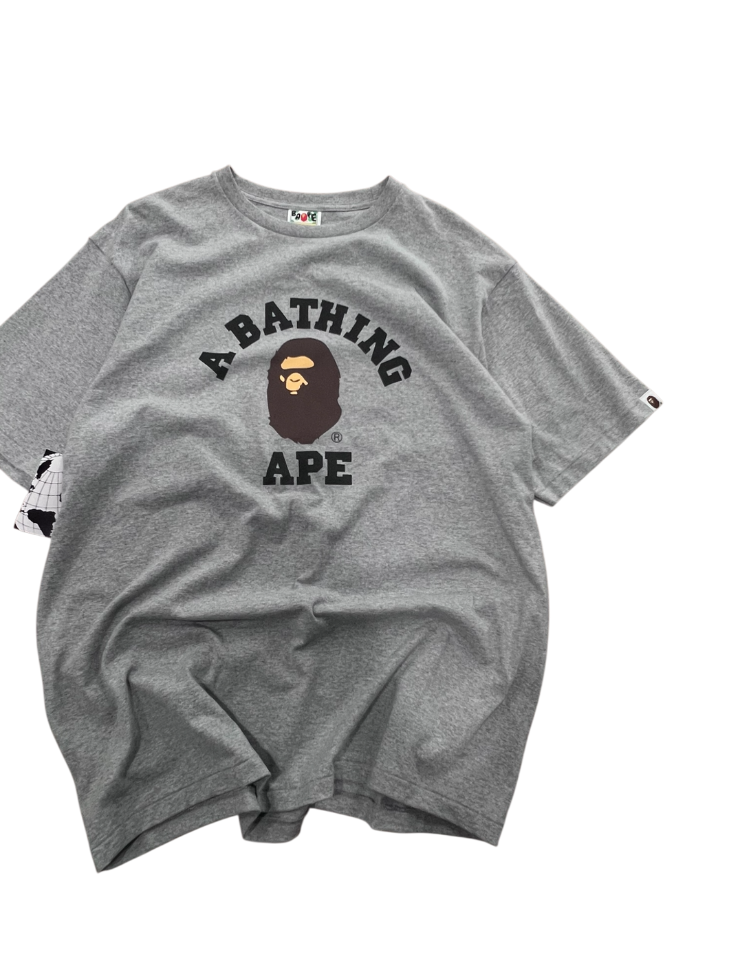 BAPE Grey College Logo Tee Size 2XL