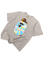 Load image into Gallery viewer, BAPE - Grey Cotton Candy Camo Baby Milo Ape Head T-Shirt - Size Medium
