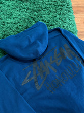 Load image into Gallery viewer, Stussy Honolulu Zip Hoodie - Blue - Size L - Preowned
