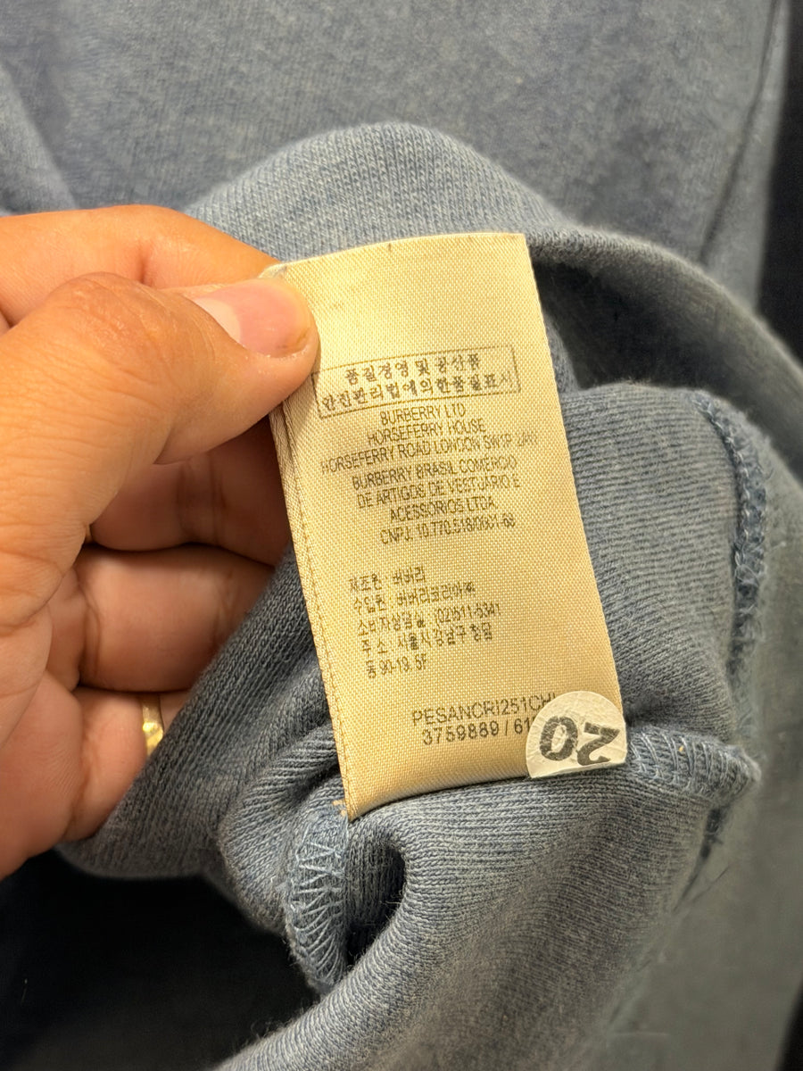 Burberry - Quarter Zip Hoodie - Slate Blue