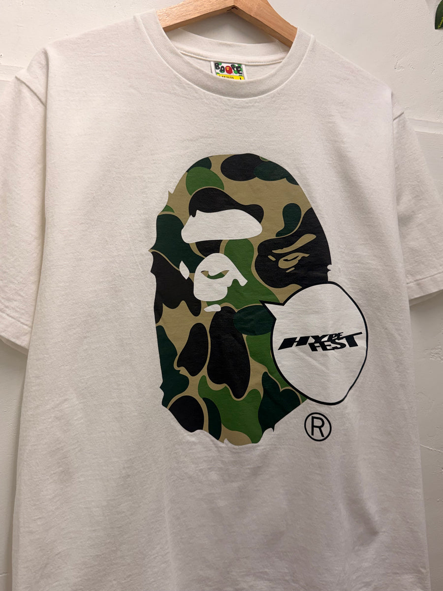 BAPE - Hypefest Ape Head Tee - White Camo