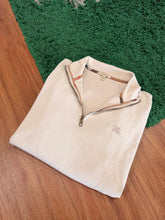 Load image into Gallery viewer, Burberry - Creme Quarter Zip Sweater Large - Retail $495
