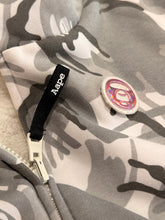 Load image into Gallery viewer, Aape by Bathing Ape - Grey Snow Camo Reversible Sherpa Full Zip - XS - PreOwned
