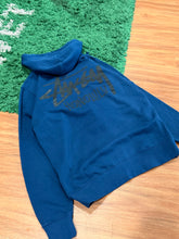 Load image into Gallery viewer, Stussy Honolulu Zip Hoodie - Blue - Size L - Preowned
