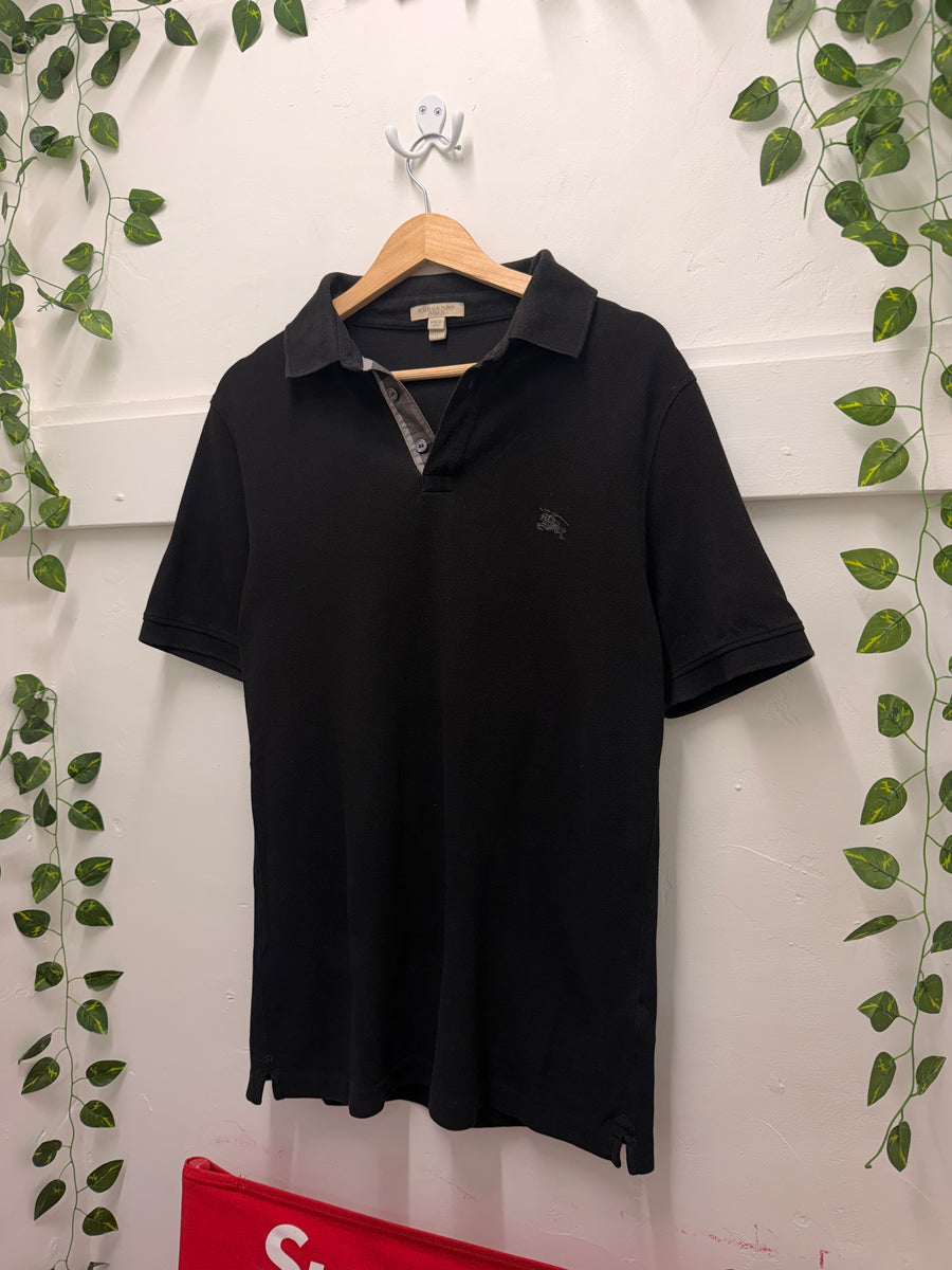 Burberry - Polo - Black Check Placket -