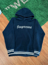Load image into Gallery viewer, Supreme Old English Logo Hoodie - Navy - Large - PreOwned
