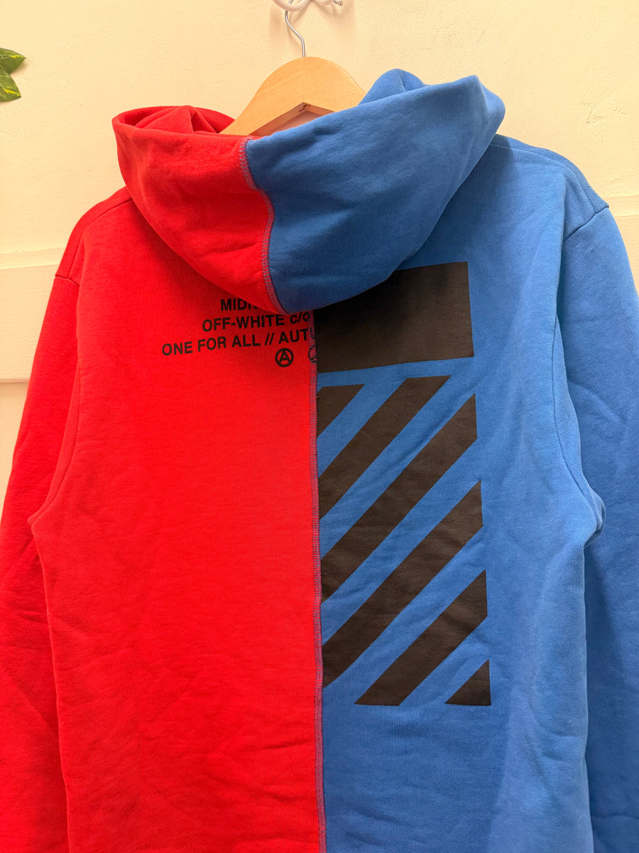 Off-White - Midnight Studios Split Hoodie - Blue/Red -