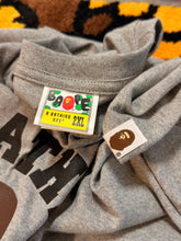 Load image into Gallery viewer, BAPE Grey College Logo Tee Size 2XL
