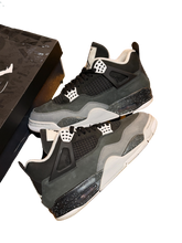 Load image into Gallery viewer, Jordan 4 Retro “Black Canvas” Size 9.5M
